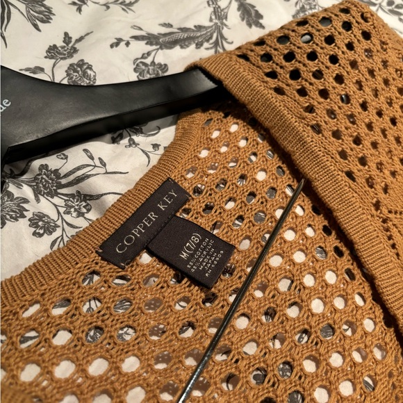 Vintage 90’s brown knitted cropped cardigan - Picture 2 of 3